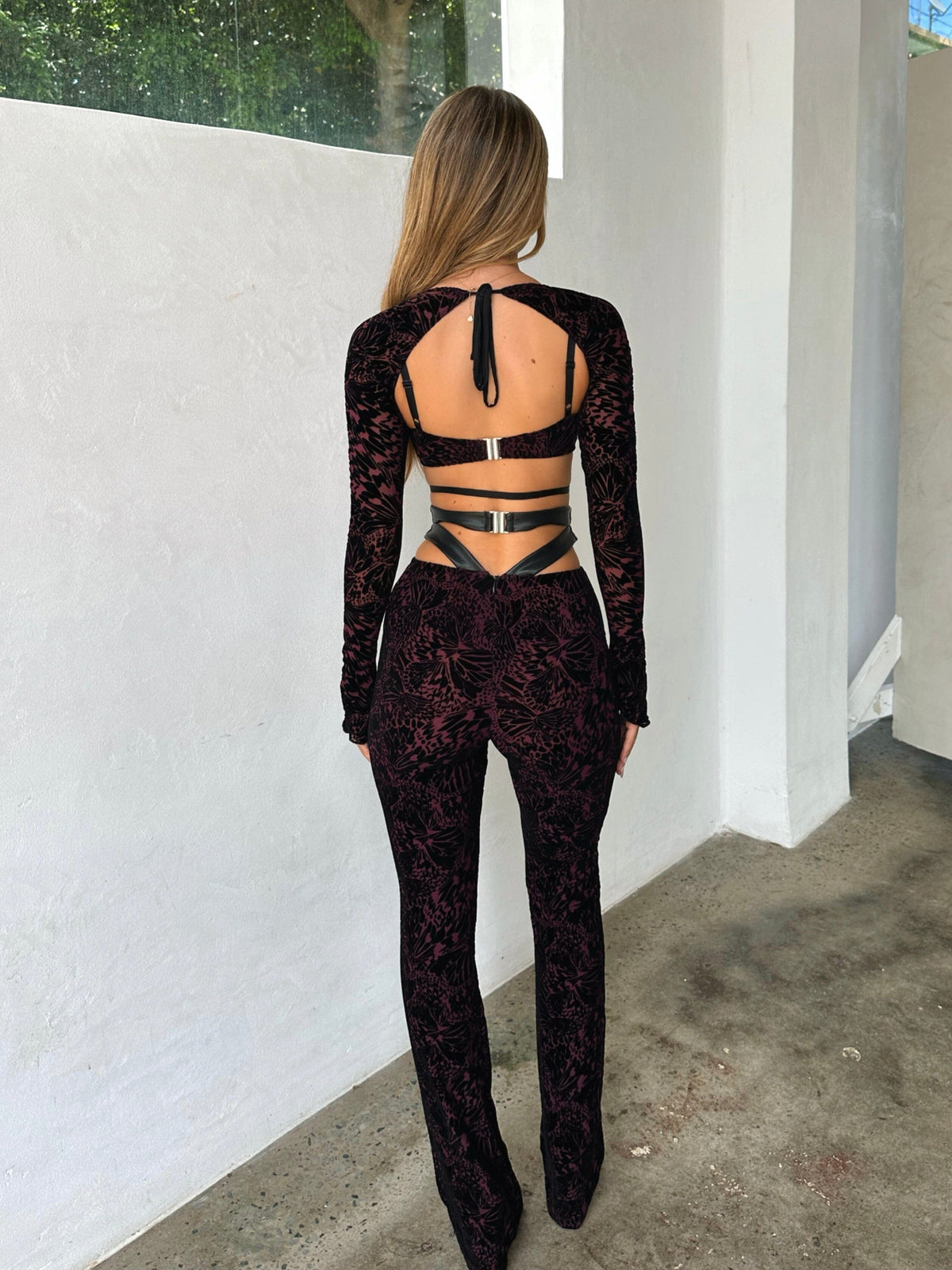 Saskia Pant Purple Burnout