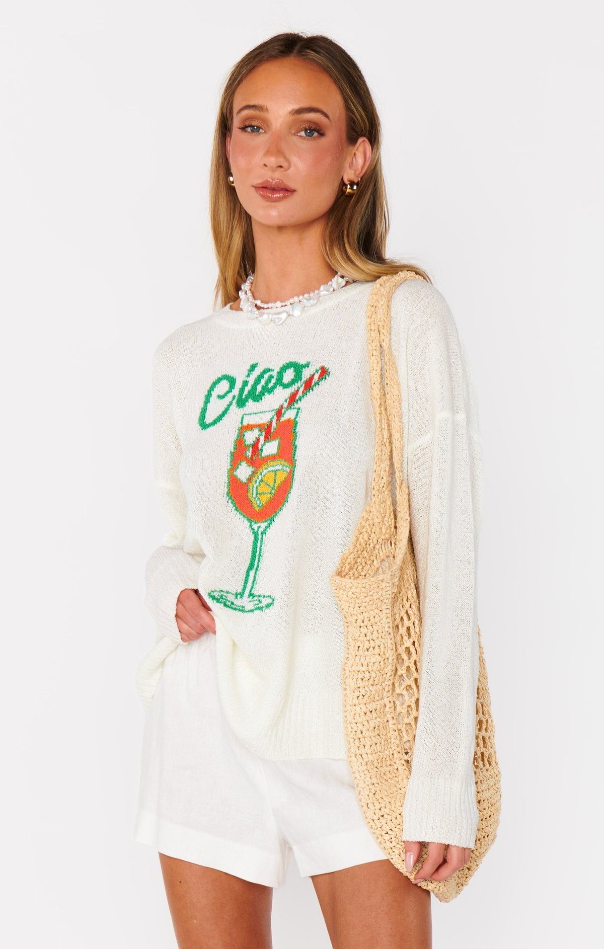 Woodsy Sweater ~ Ciao Cocktail Graphic Knit