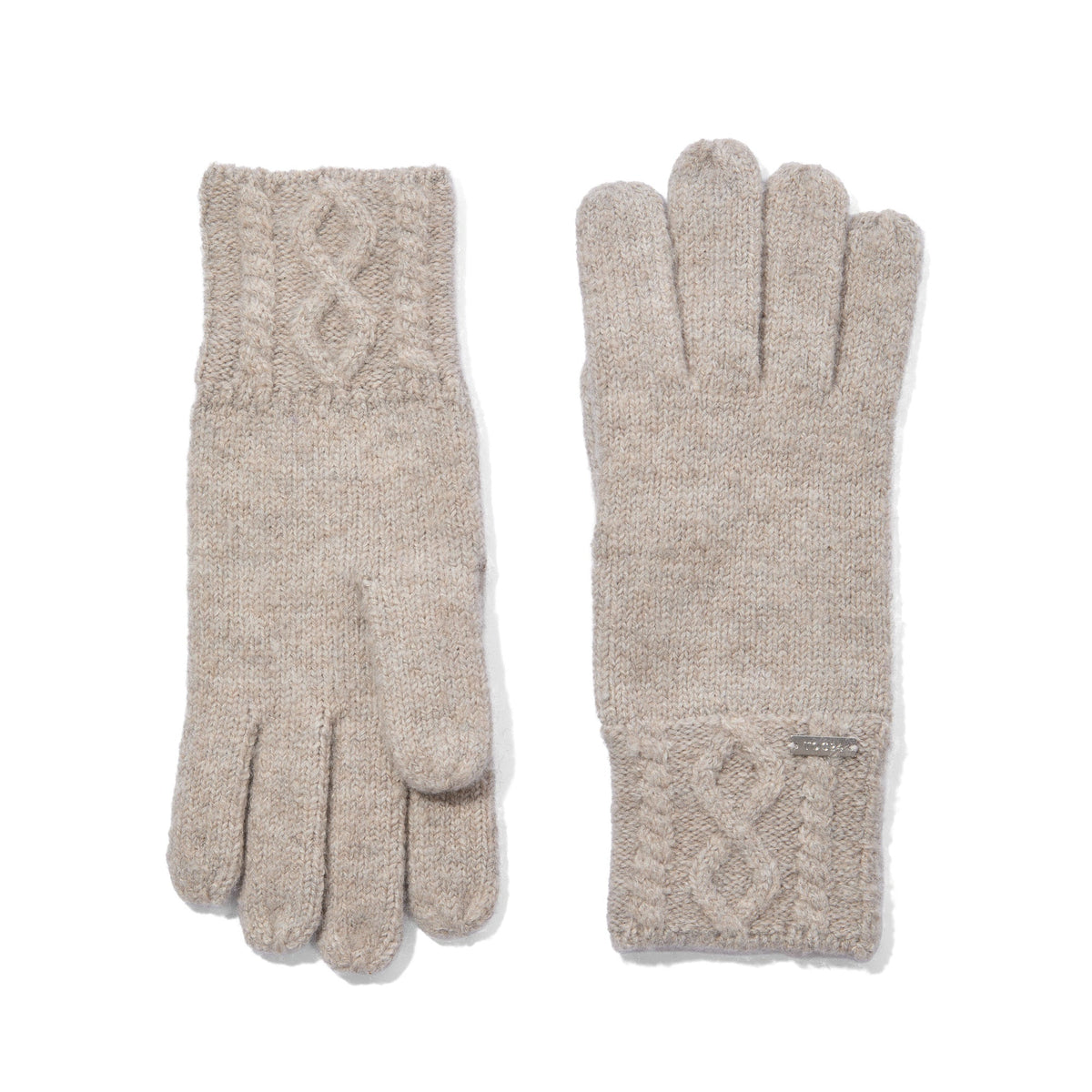 Georgia Supersoft Cable Knit Gloves - Simply Taupe
