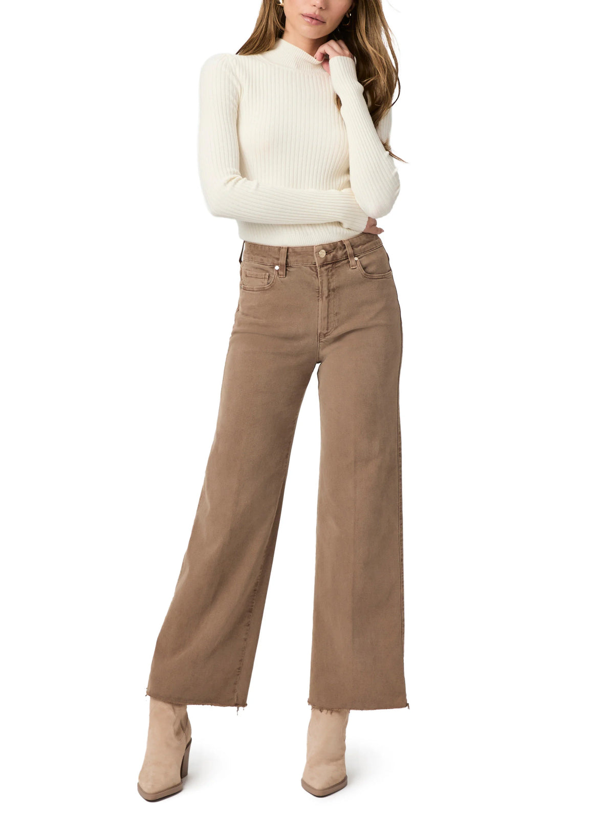 Paige Anessa 31" Colored With Raw Hem Jean