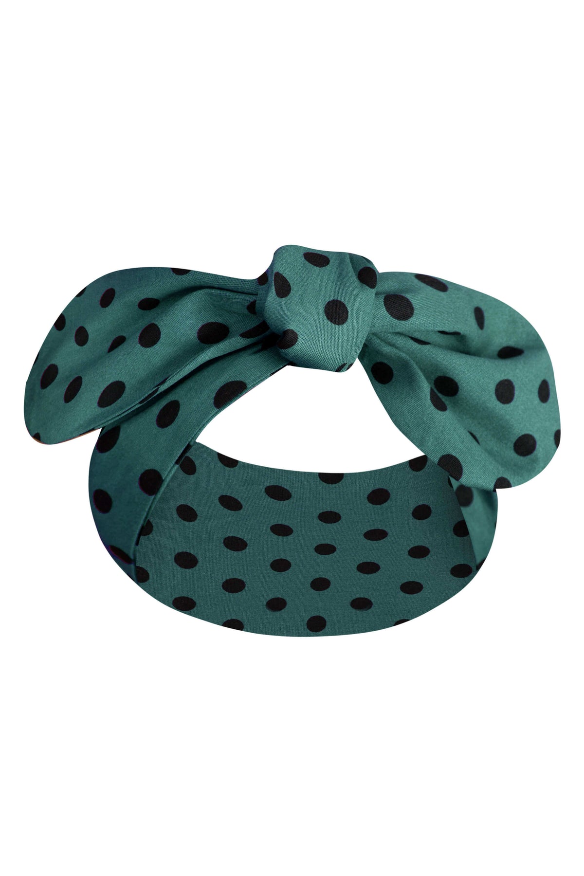 Green & Black Polka Dot Headband