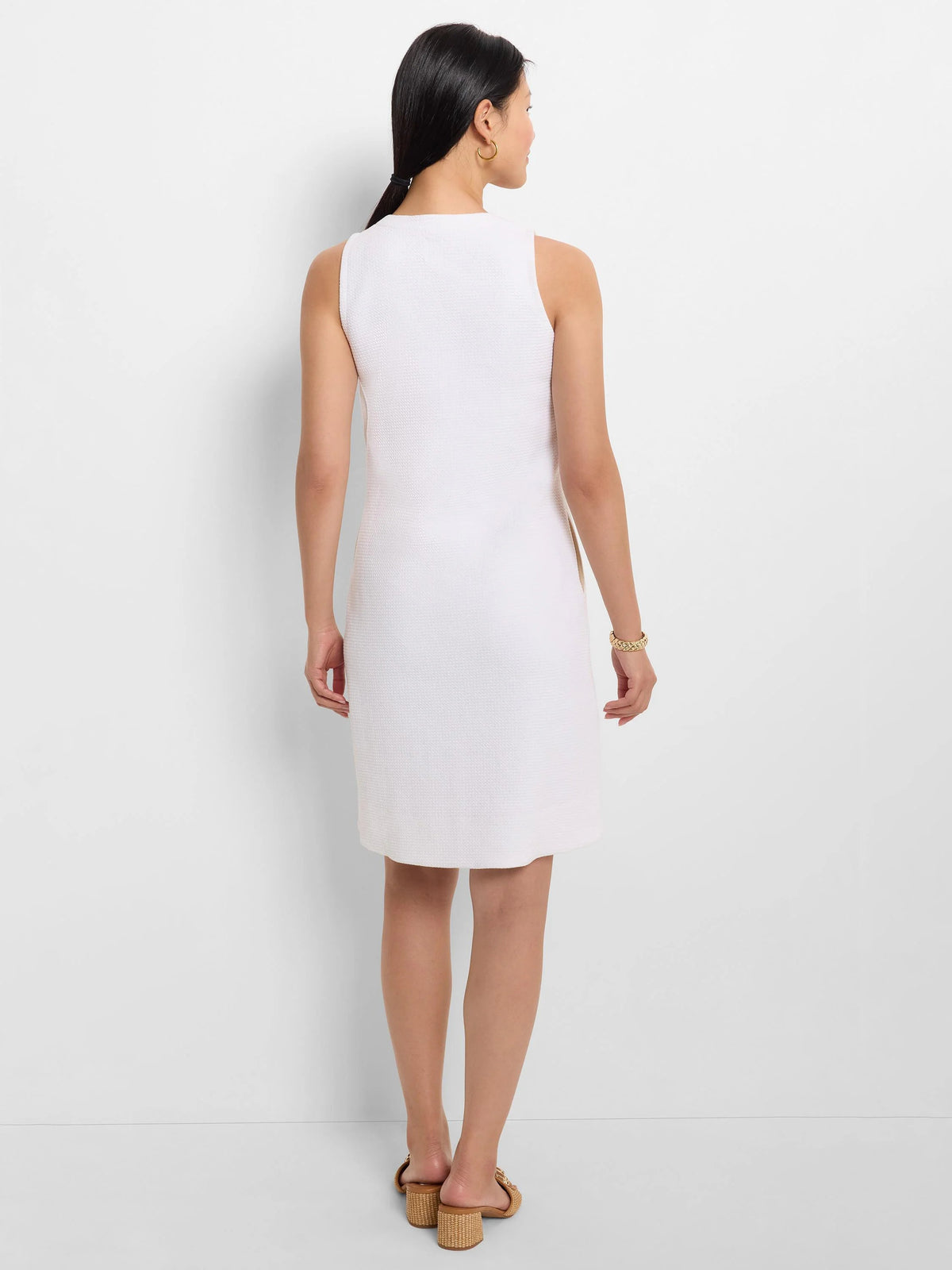 Textured Button Dress