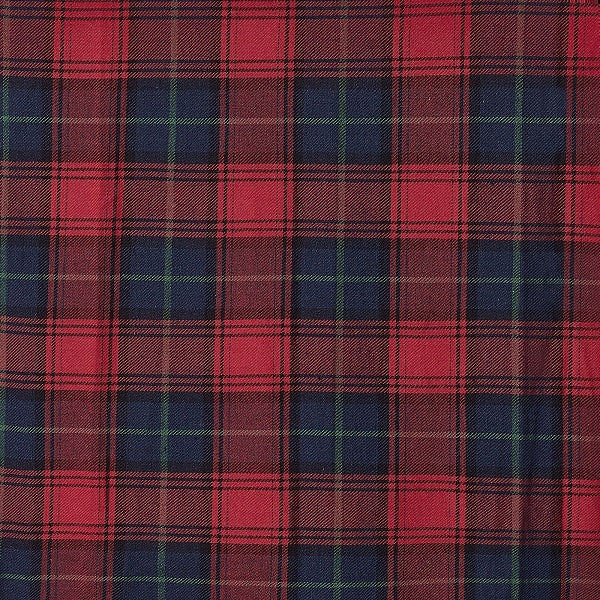 Annie Retro Check Swing Dress in Red-Blue