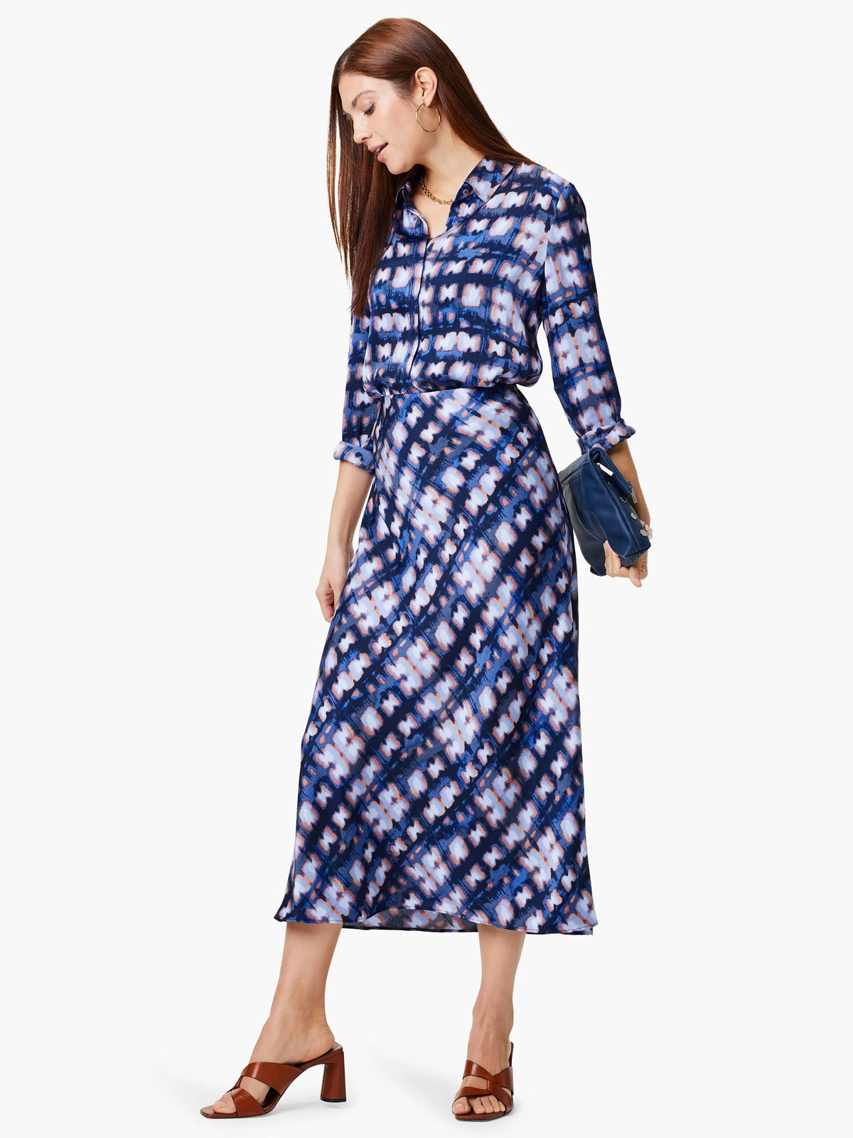Shibori Glow Slip Skirt