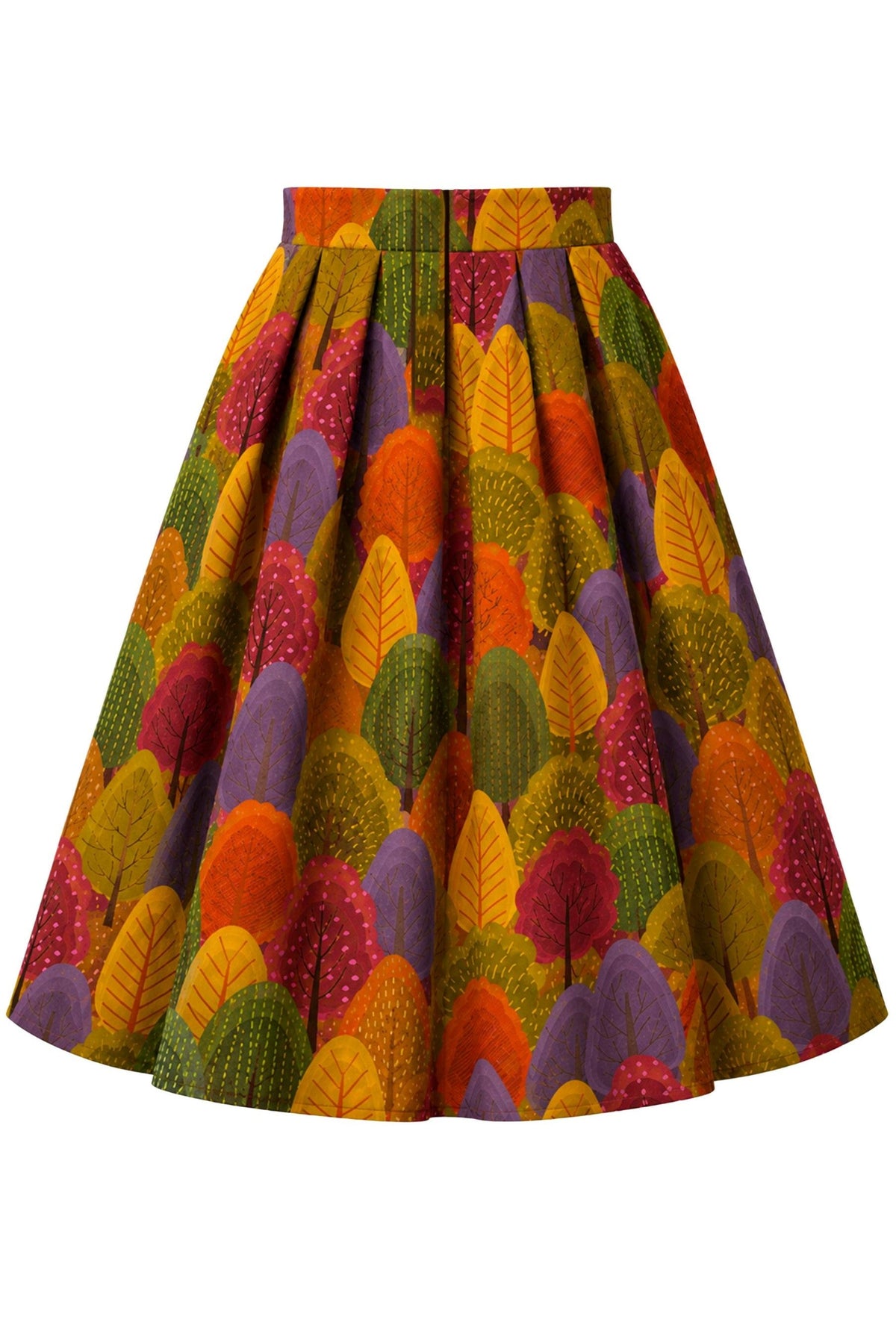 Aisley Foliage Pleated Skirt