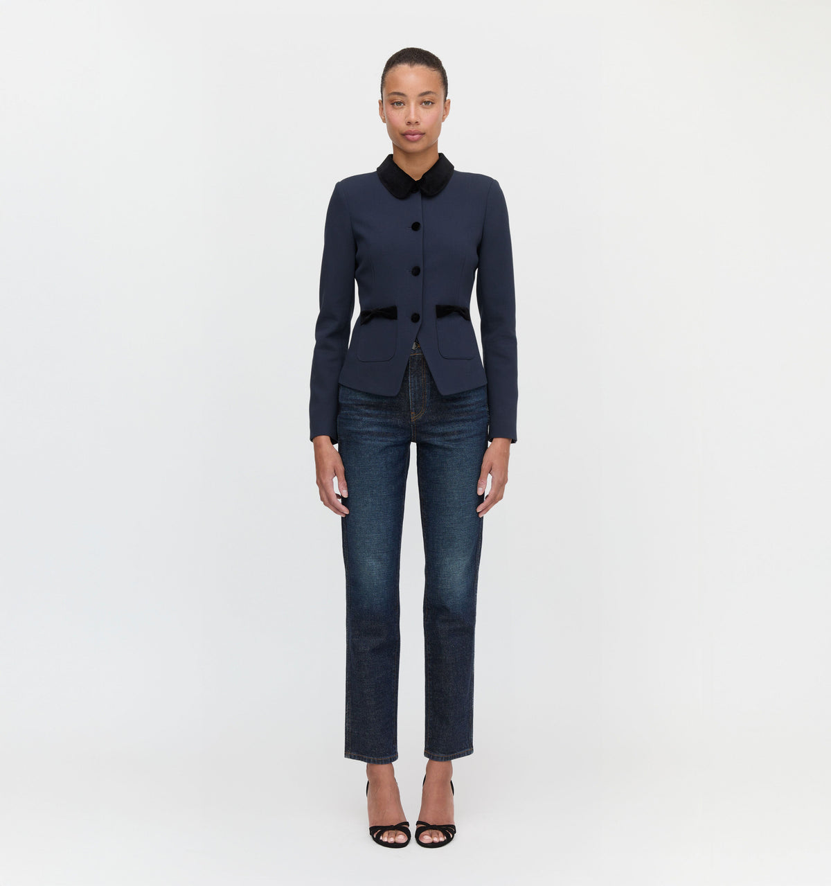 The Evalina Jacket - Navy