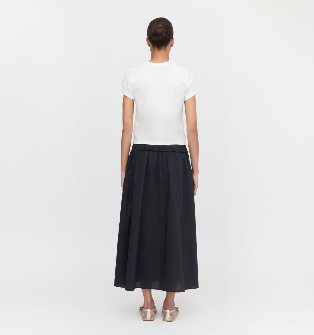 The Delphine Nap Skirt - Black Cotton