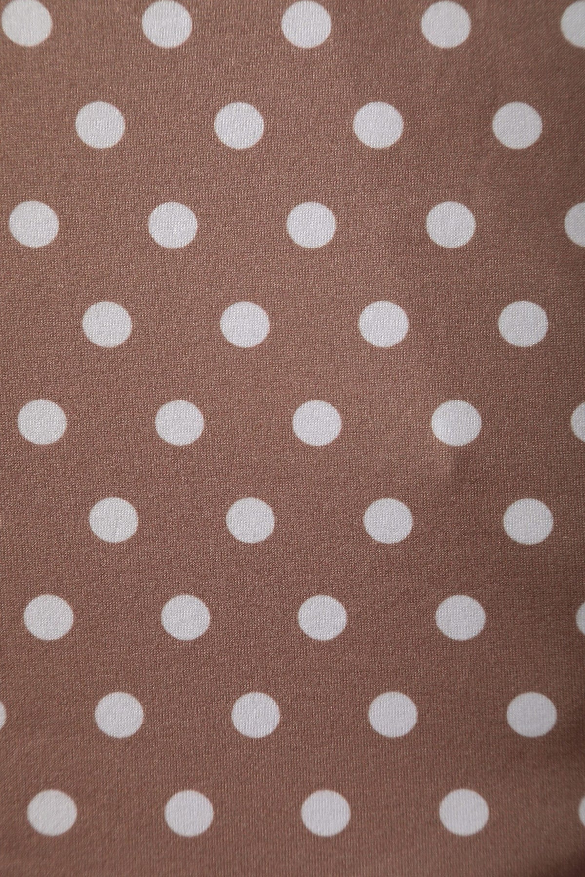 Julia 50s Style Brown & White Polka Dot Dress
