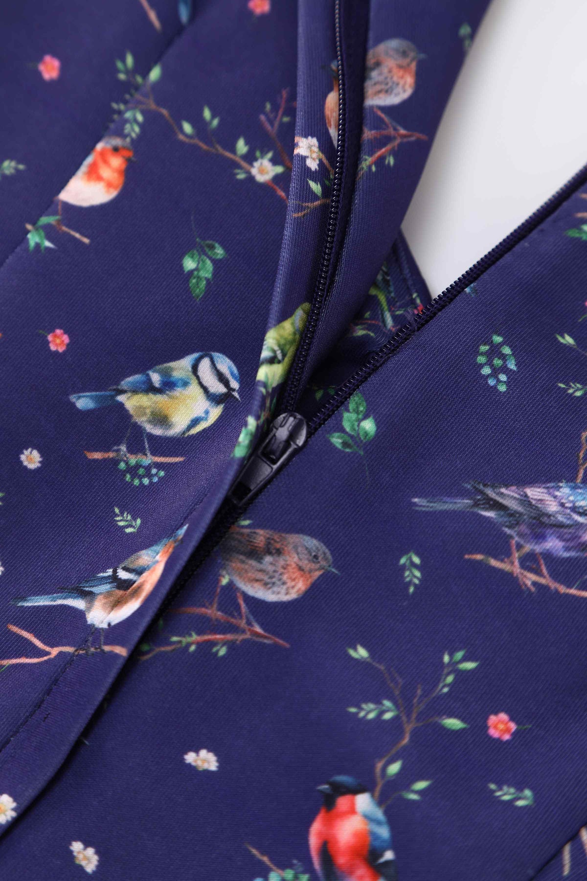 Lily Bird Garden Off Shoulder Dress In Navy Blue