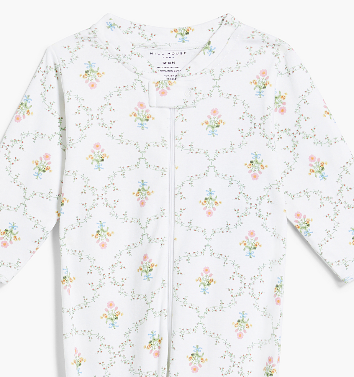 The Footie Pajama - Pastel Trellis