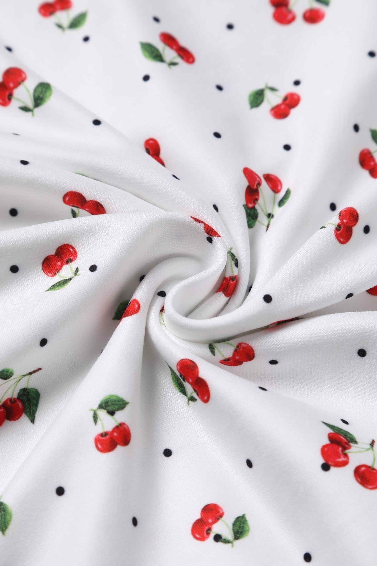 Donna Cherry White Crossover Bust Dress