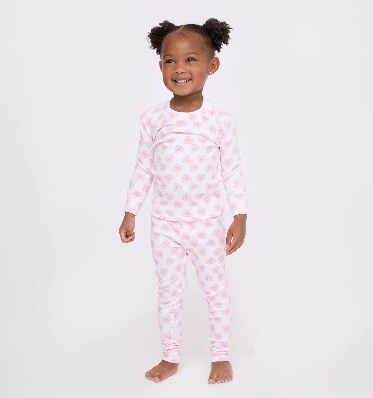 The Tiny Sully PJ Set - Pink Doily Heart