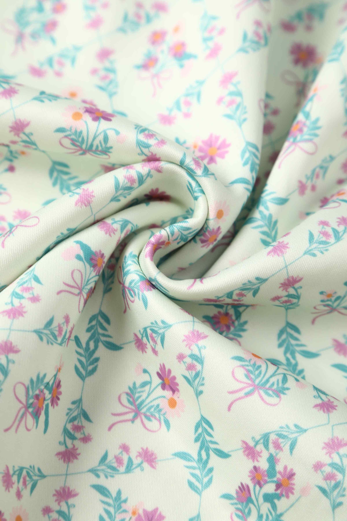 Lily White Floral Tile Off Shoulder Dress