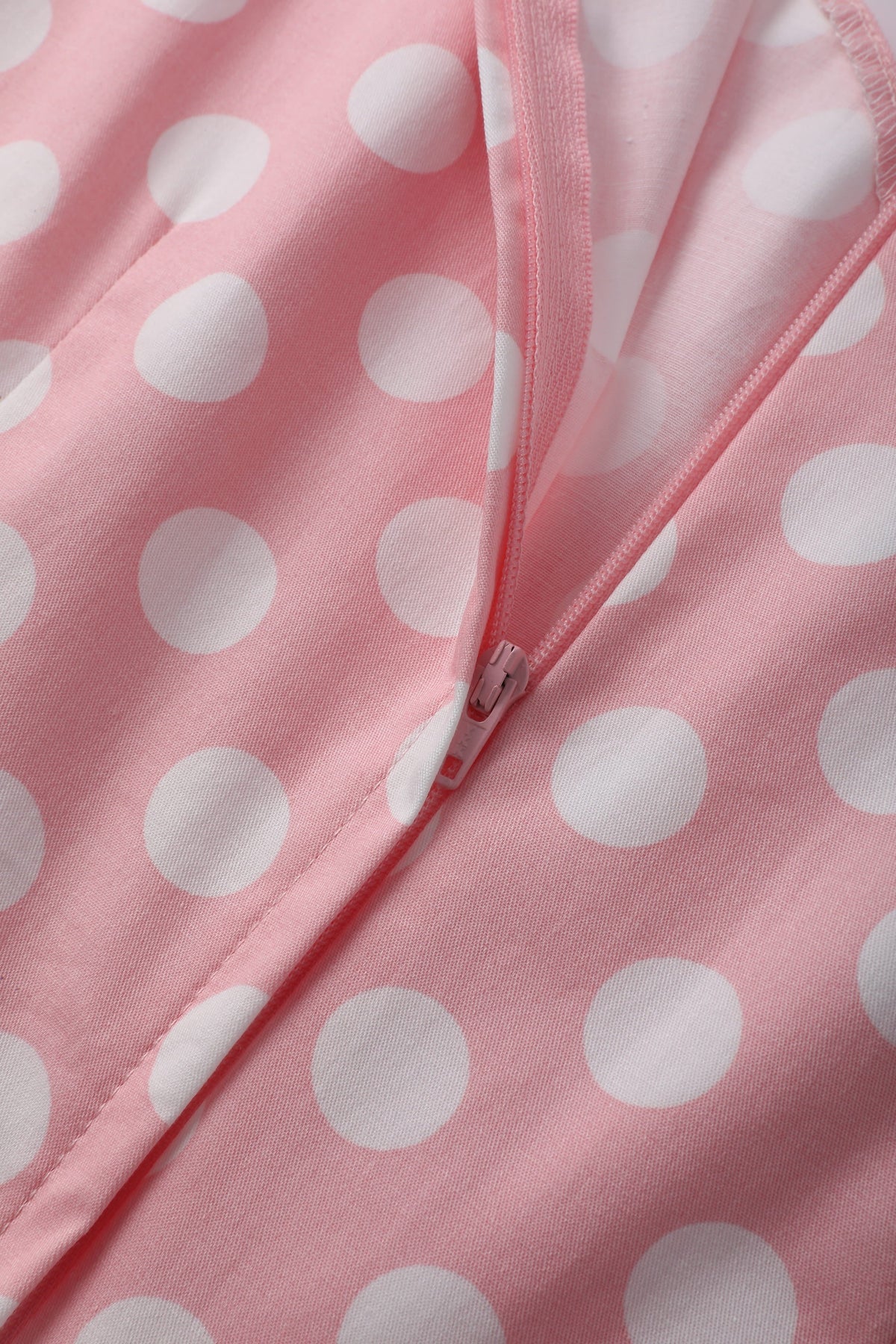 Blair Light Pink Polka Dot Mesh Dress