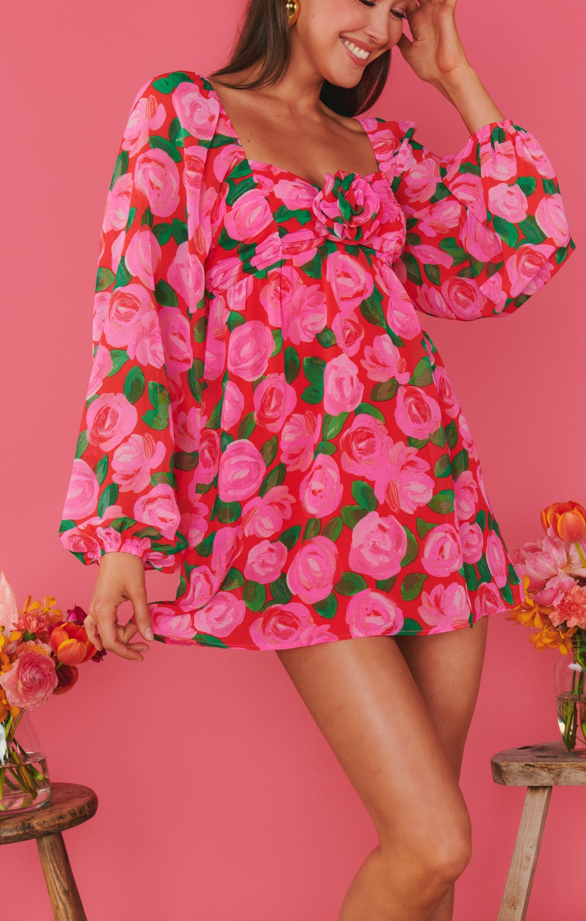 Becca Babydoll Dress ~ Rosie Blooms