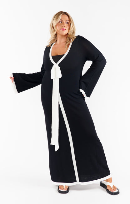 Balboa Dress ~ Black and White Contrast Knit