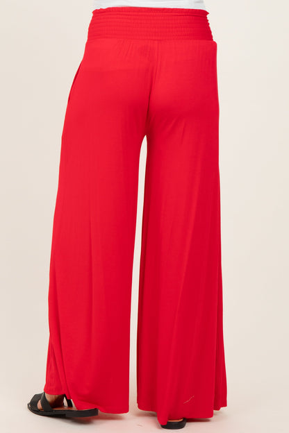 Ruby Smocked Waist Wide Leg Maternity Pants