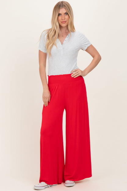 Ruby Smocked Waist Wide Leg Maternity Pants
