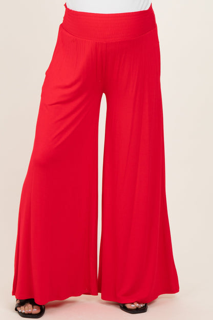 Ruby Smocked Waist Wide Leg Maternity Pants
