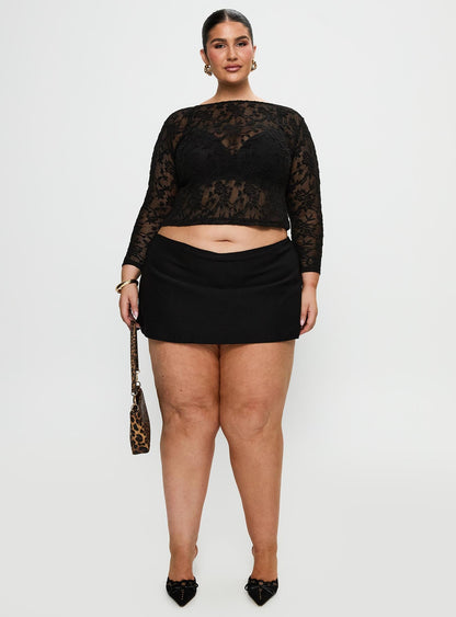 Martine Sheer Top Black Curve