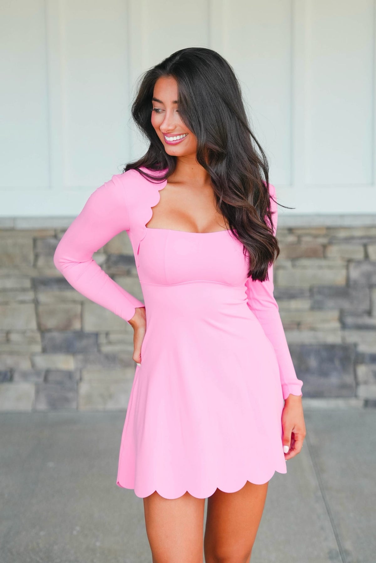 Wiskii Active Enchanting Scallop A-Line Dress