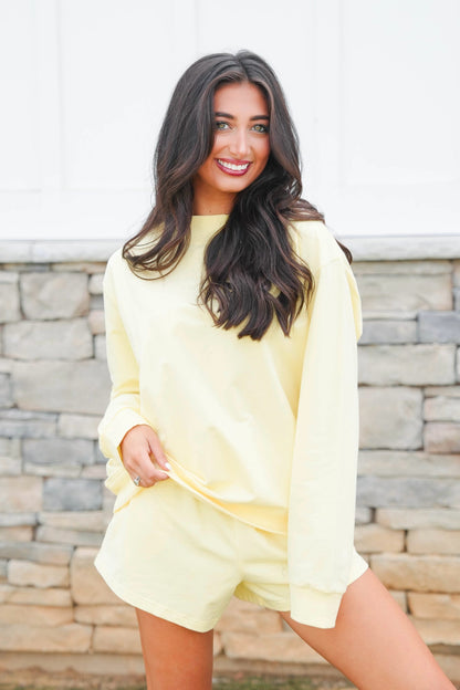 Mockneck French Terry Pullover
