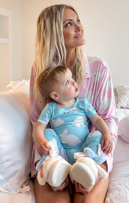 Mini Paige Sleep Set ~ Blue Bunnies Jersey