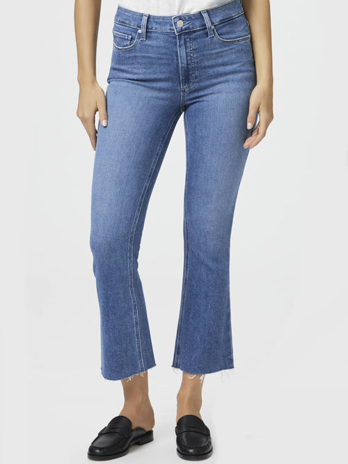 Paige Collette Crop Flare With Raw Hem