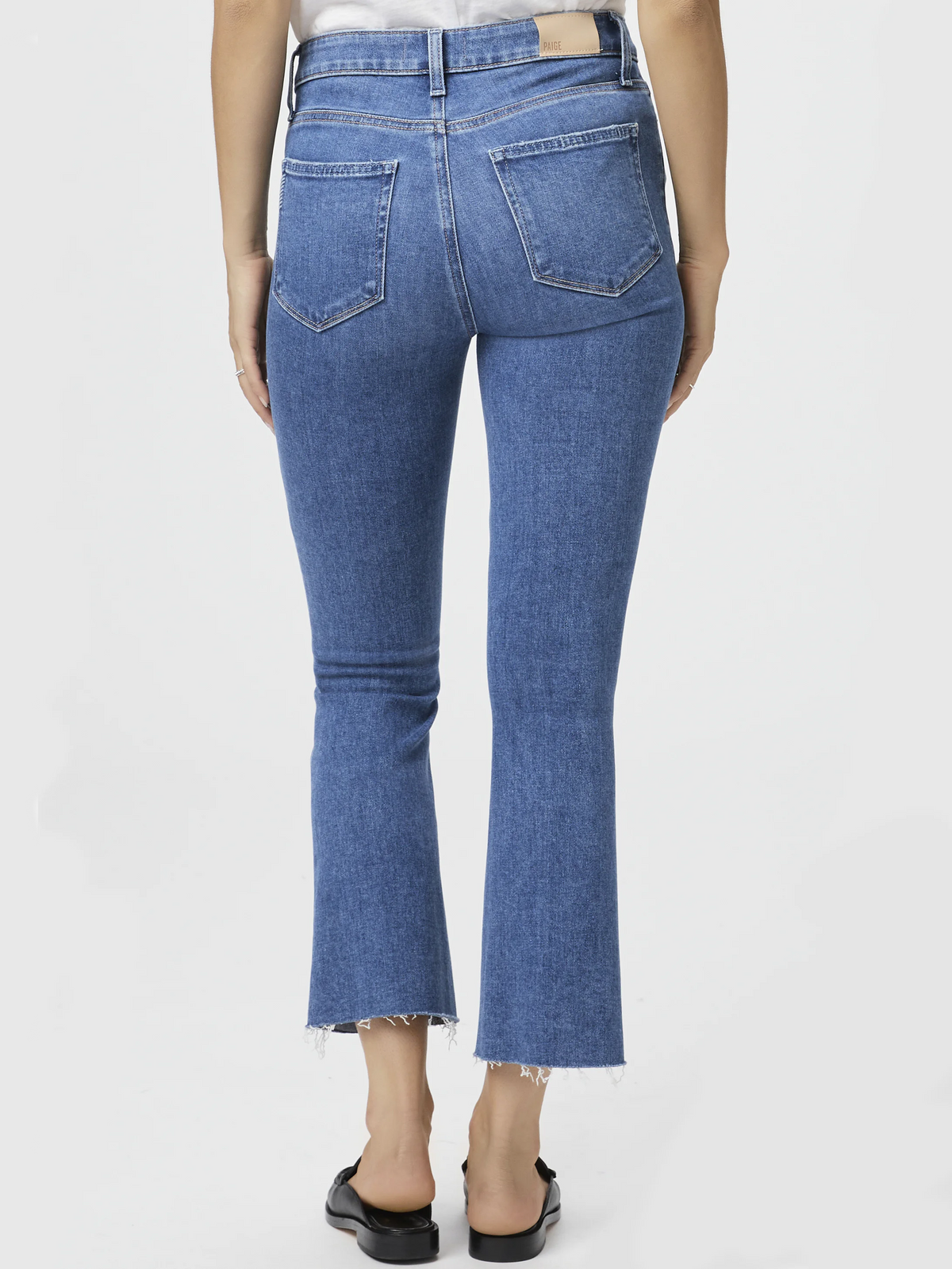 Paige Collette Crop Flare With Raw Hem
