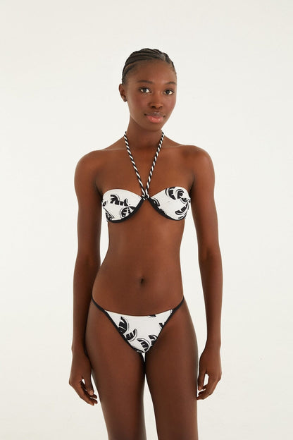 Off-White Graphic Palms Halter Neck Underwire Bikini Top