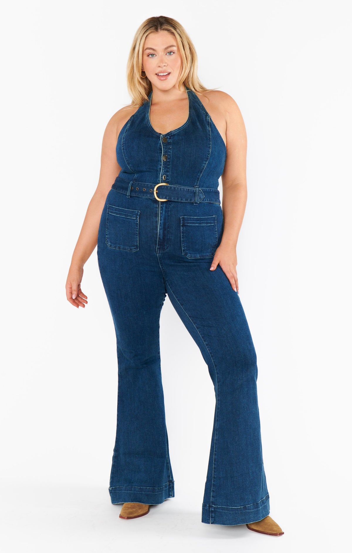 Fort Worth Jumpsuit ~ Ridge Blue