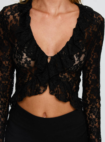 Long Nights Long Sleeve Top Onyx