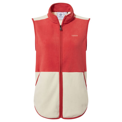 Fordley Womens Microfleece Gilet - Cranberry/Vanilla