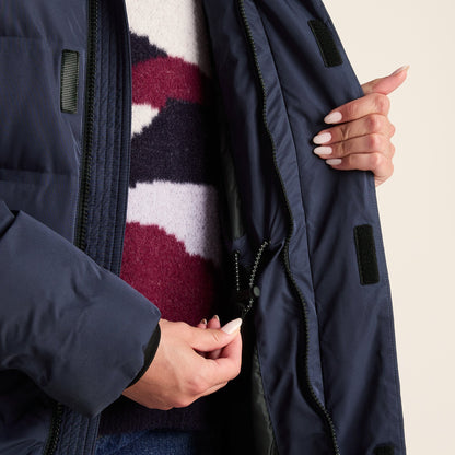 Glaston Womens Shower Resistant Insulated Parka - Dark Indigo