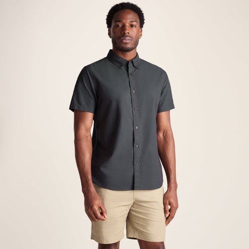Jayden Mens 100% Cotton Short Sleeve Shirt - Deep Slate