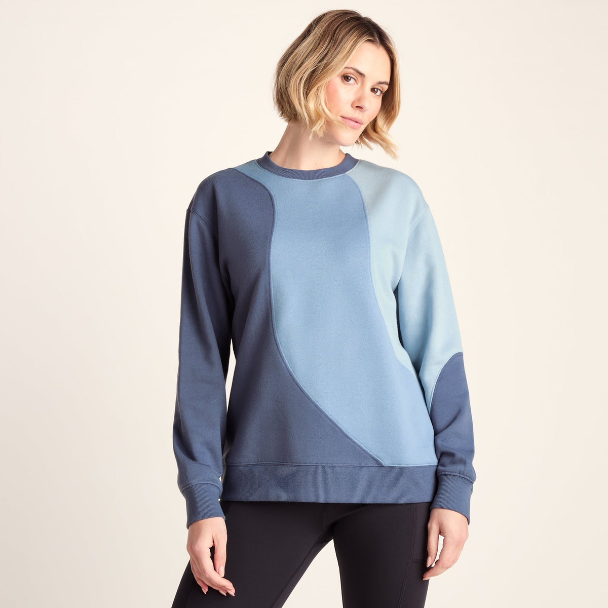 Lawla Womens Oversized Supersoft Sweat - Smokey Blue
