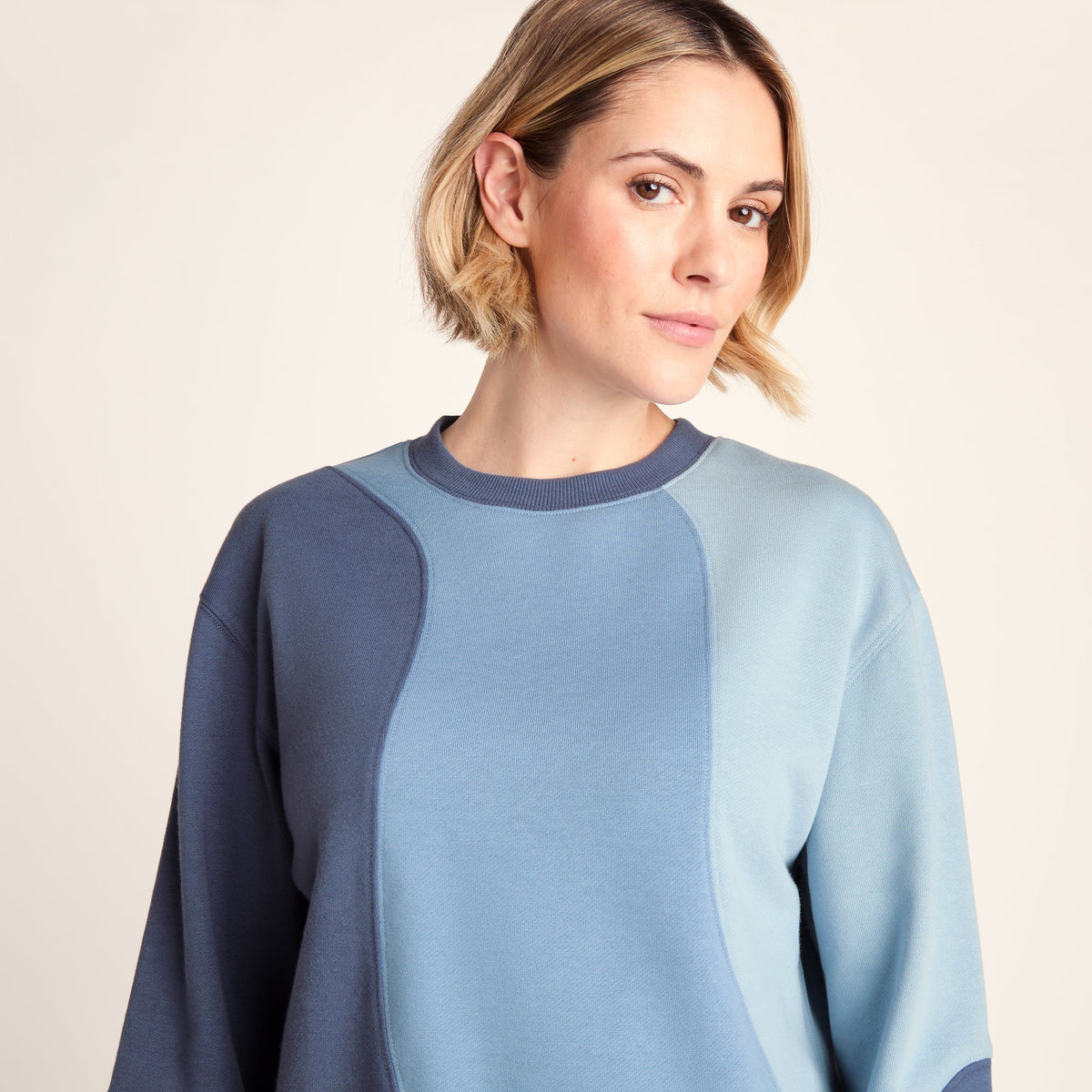 Lawla Womens Oversized Supersoft Sweat - Smokey Blue