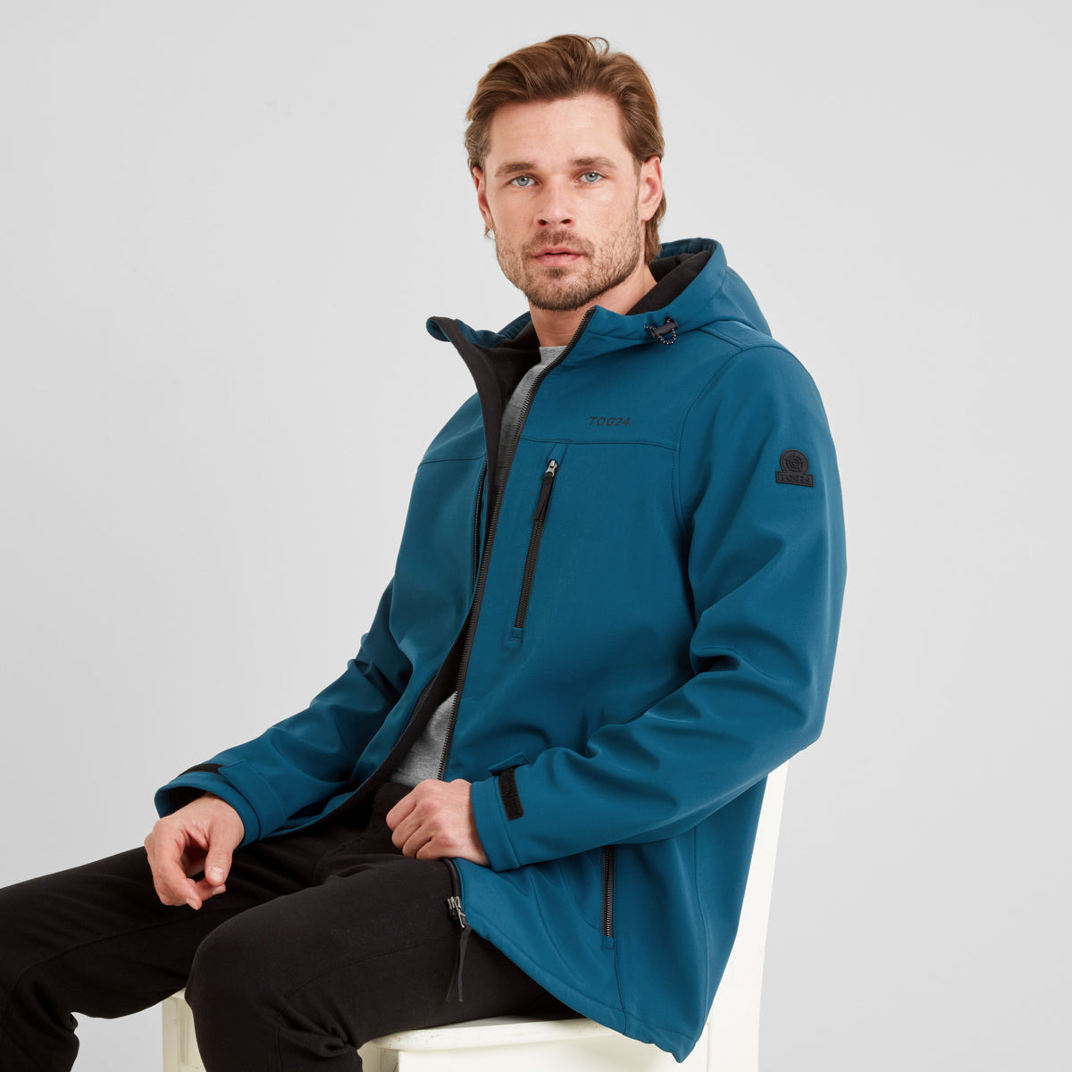 Retner Mens Waterproof Softshell Hooded Jacket - Marine Blue