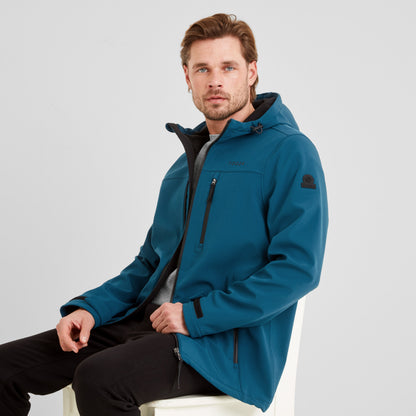 Retner Mens Waterproof Softshell Hooded Jacket - Marine Blue