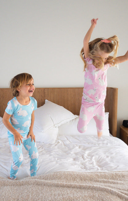 Mini Paige Sleep Set ~ Blue Bunnies Jersey