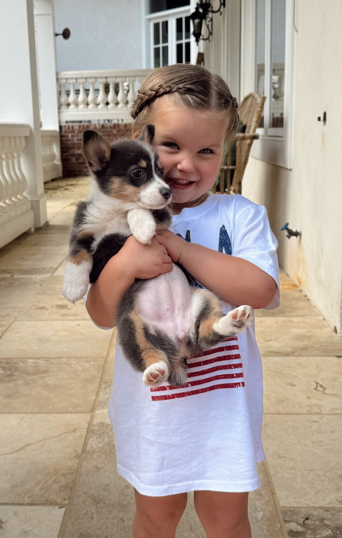Little Travis Tee ~ USA Flag Graphic