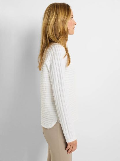 Textured Stripe Polo Top