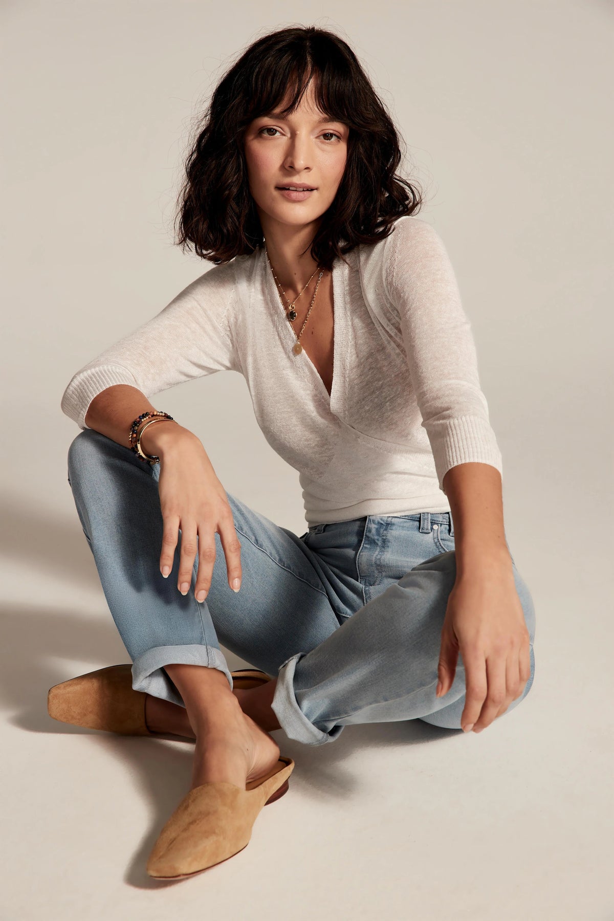 Mid Rise Girlfriend Jeans