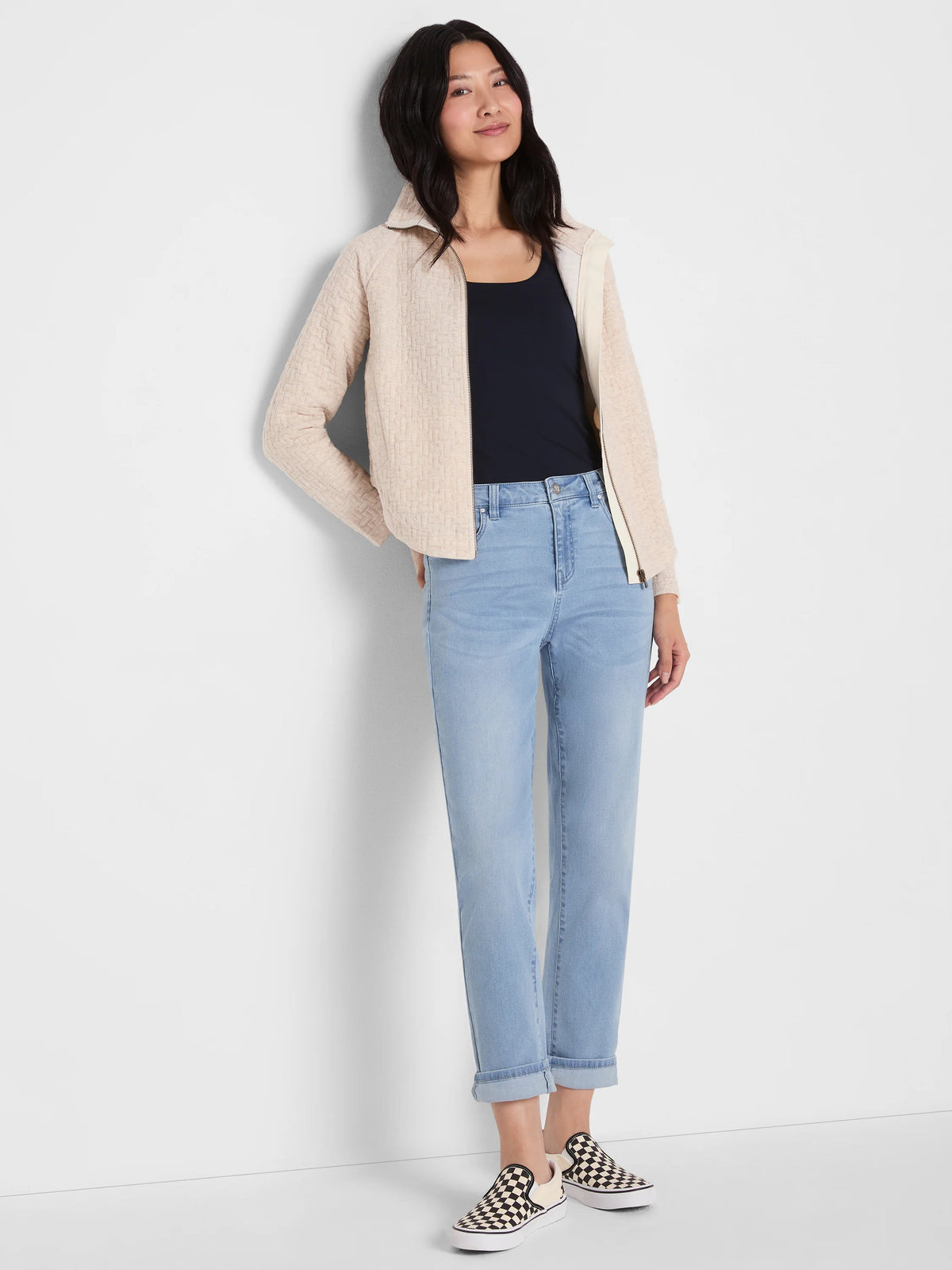 Mid Rise Girlfriend Jeans