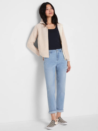 Mid Rise Girlfriend Jeans