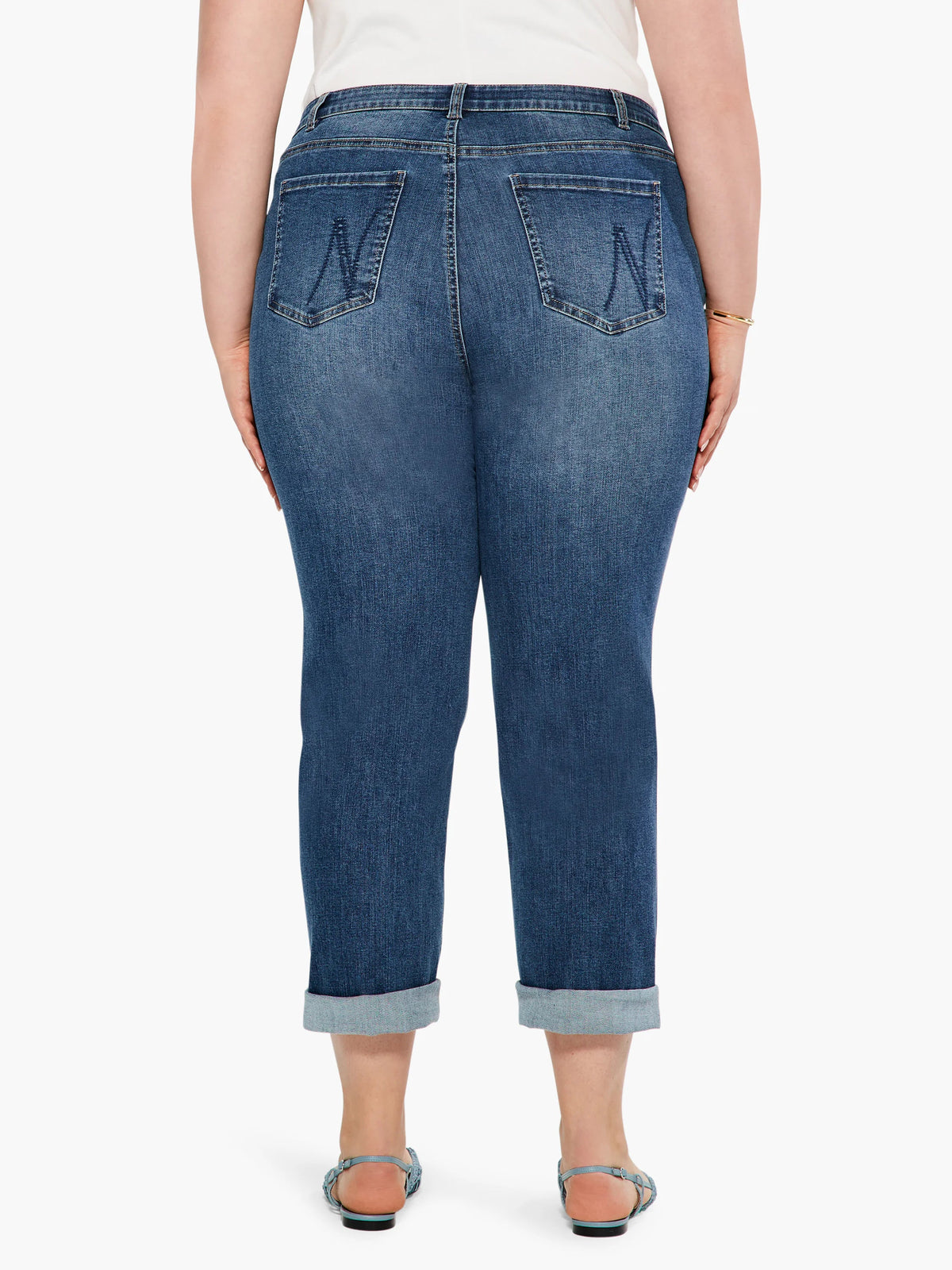 Mid Rise Girlfriend Jeans