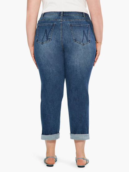 Mid Rise Girlfriend Jeans