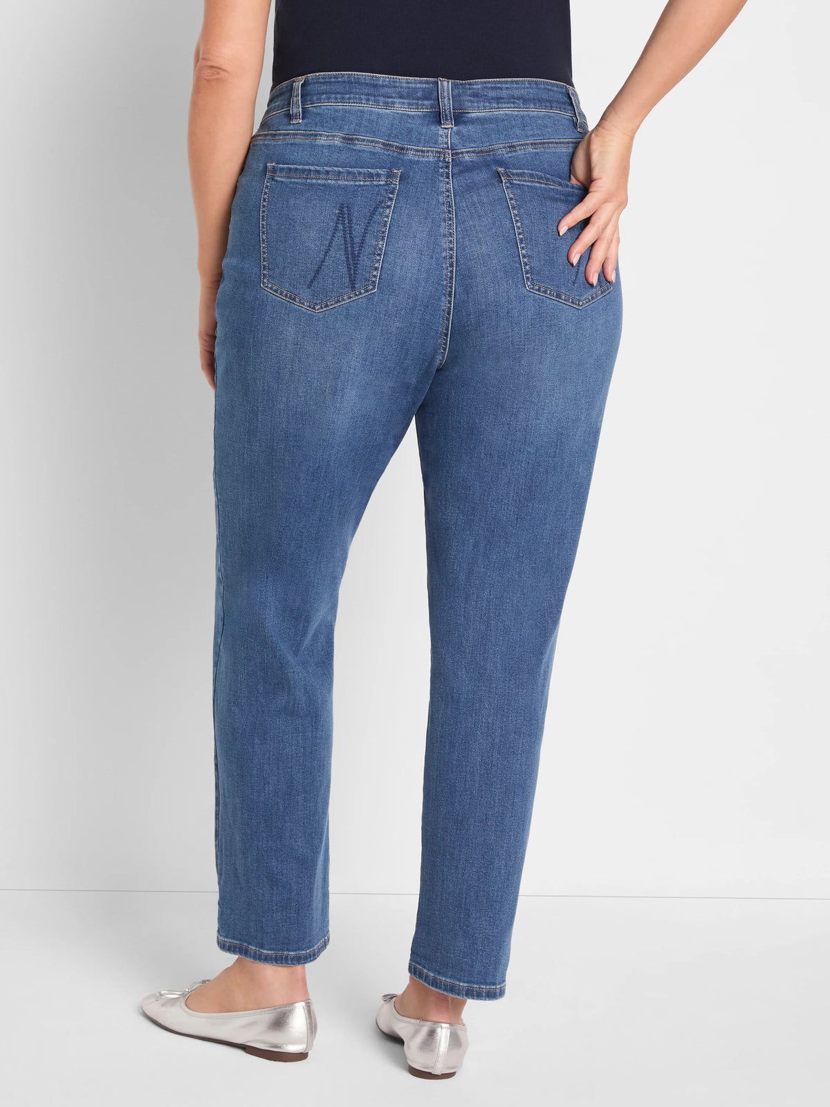 Mid Rise Girlfriend Jeans