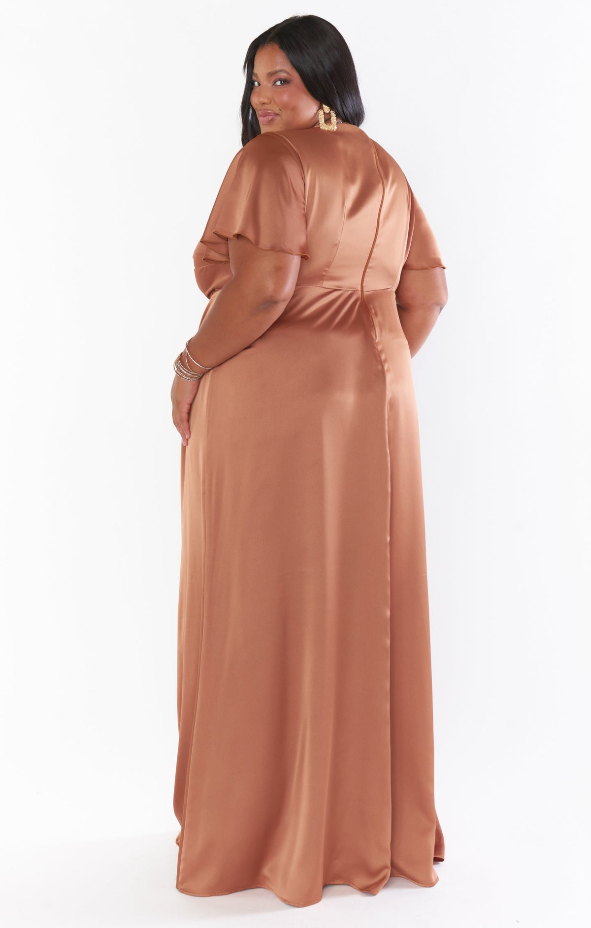 Rome Twist Gown ~ Copper Luxe Satin