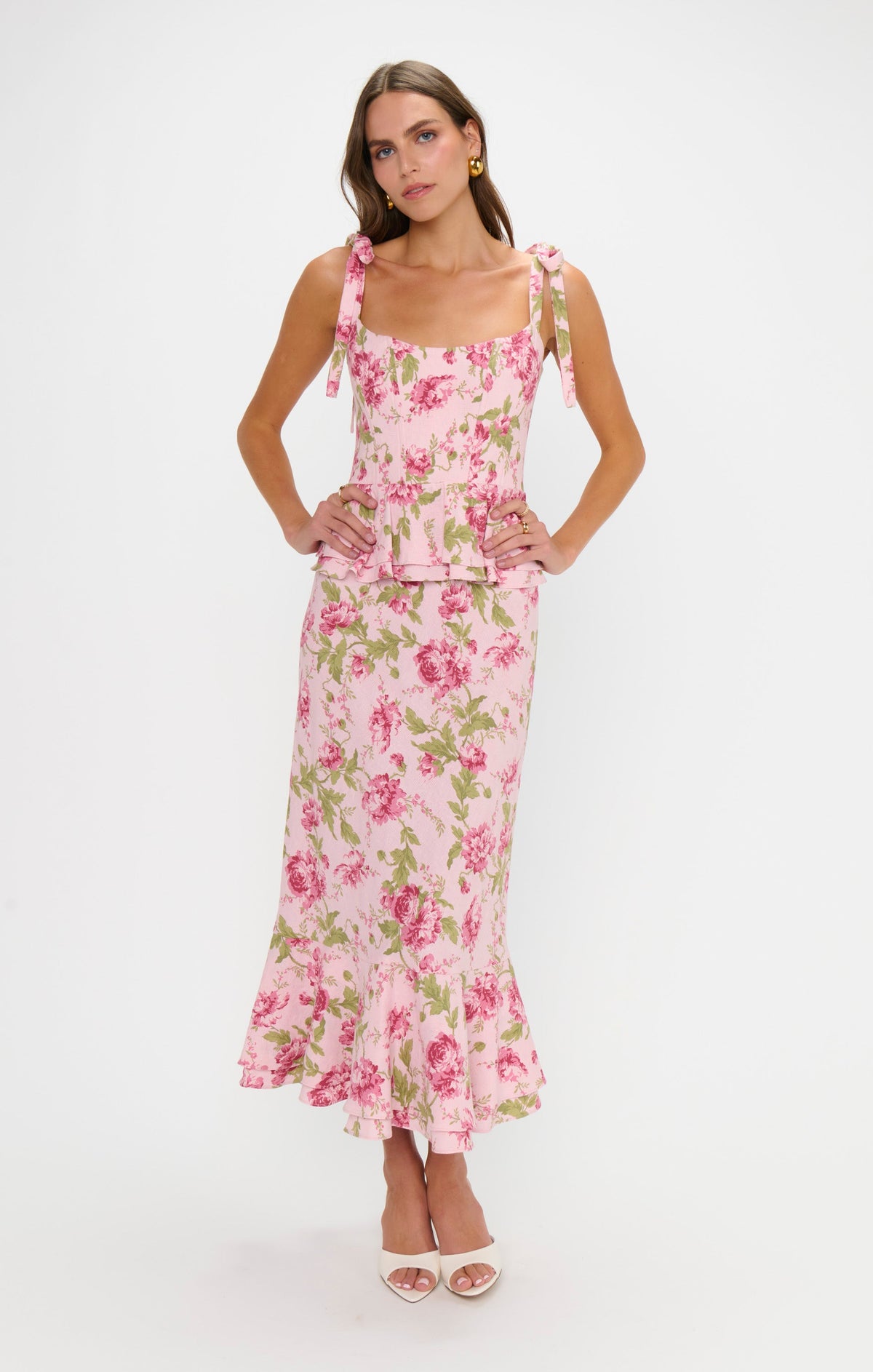 Pauline Peplum Dress ~ Garden Romantic